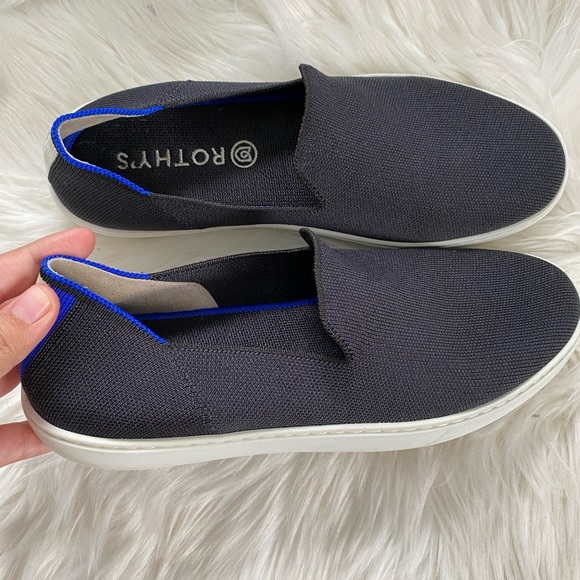 Rothy's The Original Slip On Sneaker black  Solid Textile Shoe Womens US 10 - Picture 2 of 4
